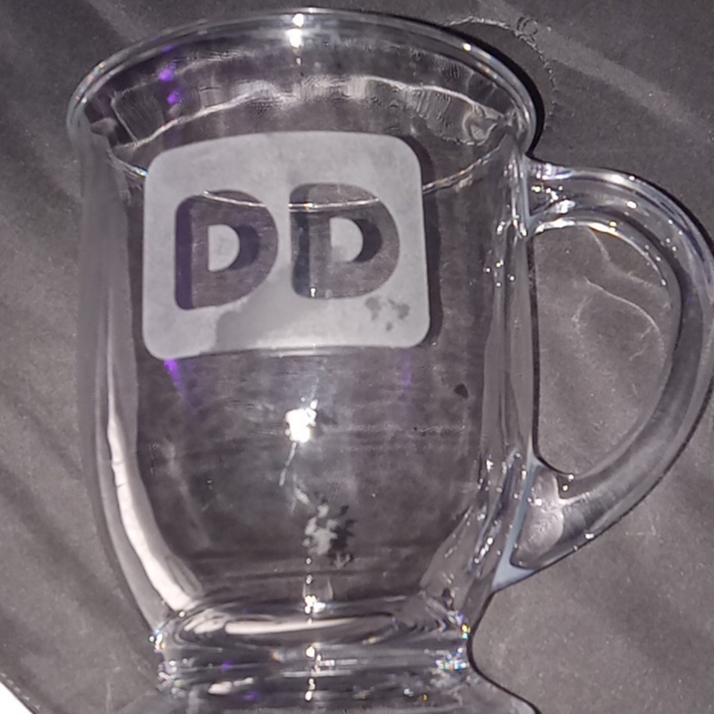 Dunkin Donuts Glass Coffee Mug